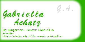 gabriella achatz business card